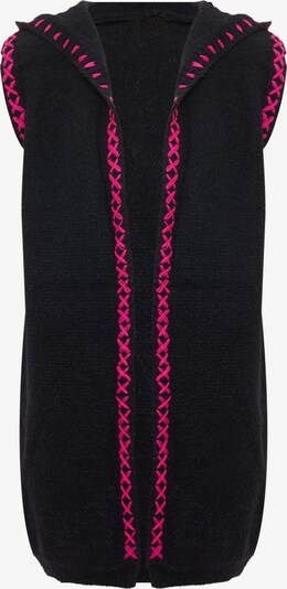 ebeeza Strickweste in pink / schwarz, Produktansicht