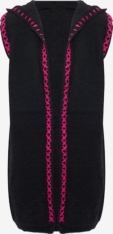 ebeeza Knitted Vest in Black: front