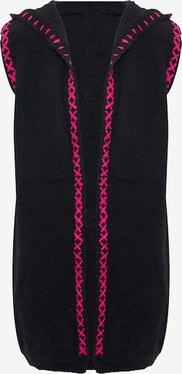 ebeeza Strickweste in pink / schwarz, Produktansicht