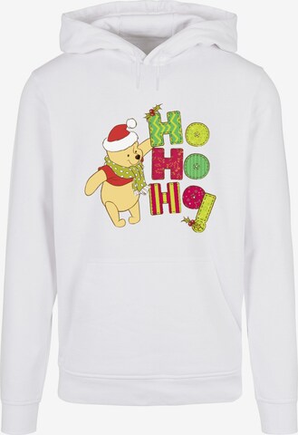 ABSOLUTE CULT Sweatshirt ' Winnie The Pooh - Ho Ho Ho Scarf' in Wit: voorkant