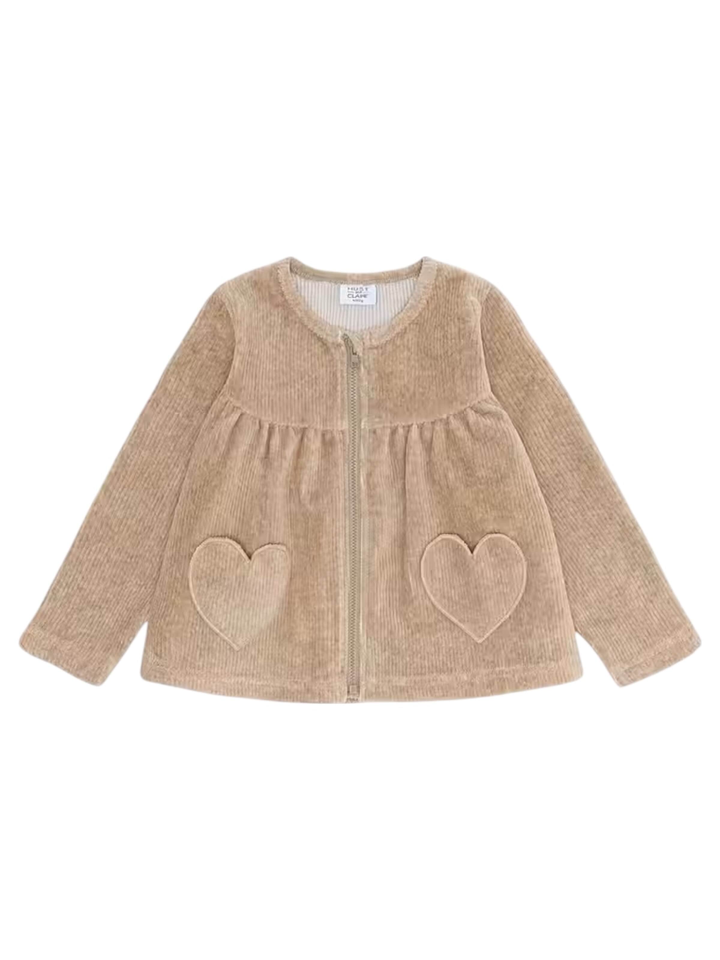 Hust & Claire Sweatjacke‌ in Beige: Vorderseite