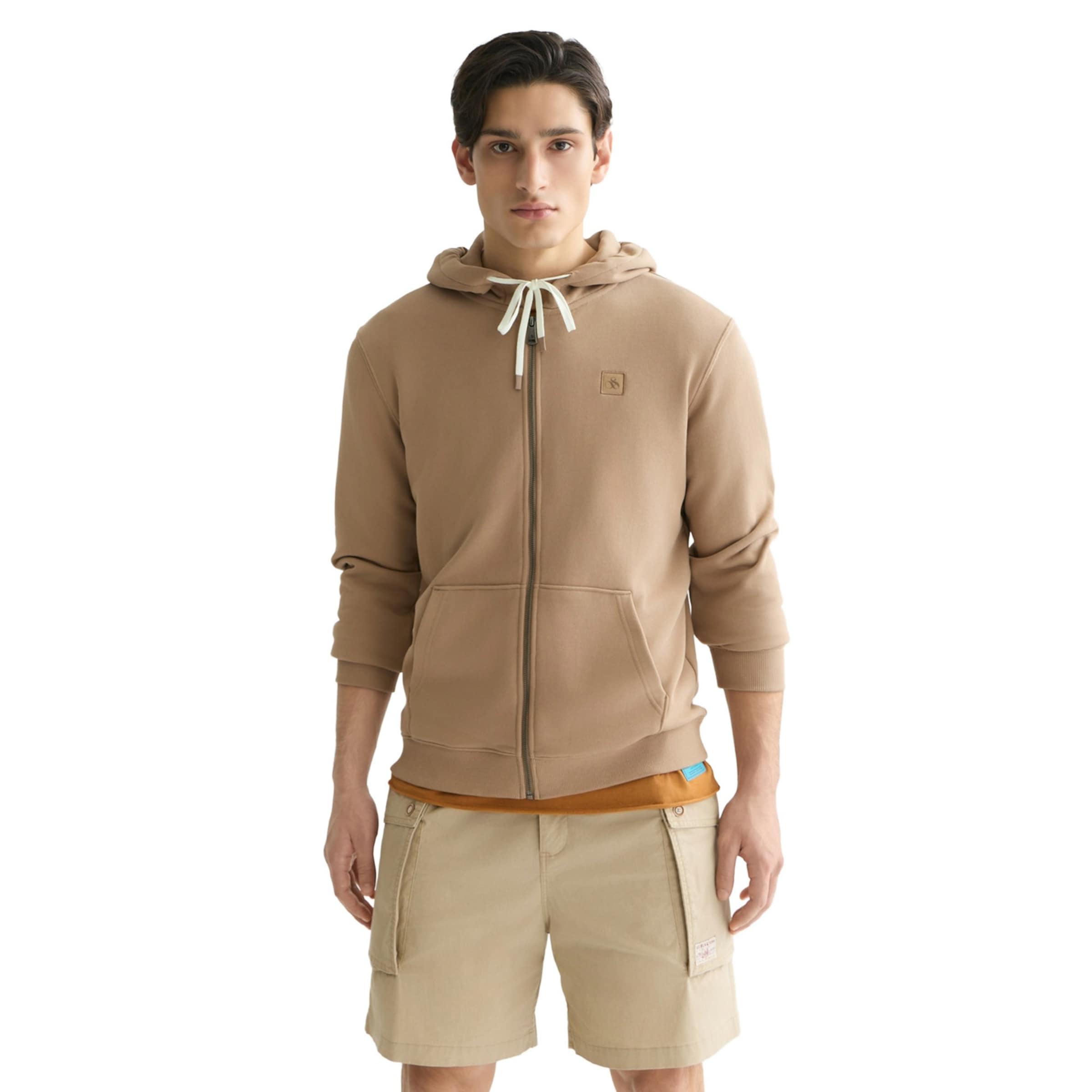 Giacca di felpa di SCOTCH & SODA in marrone: frontale