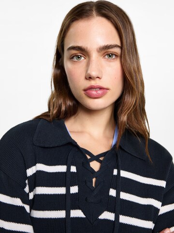 MANGO TEEN Sweater 'Zigzag' in Blue