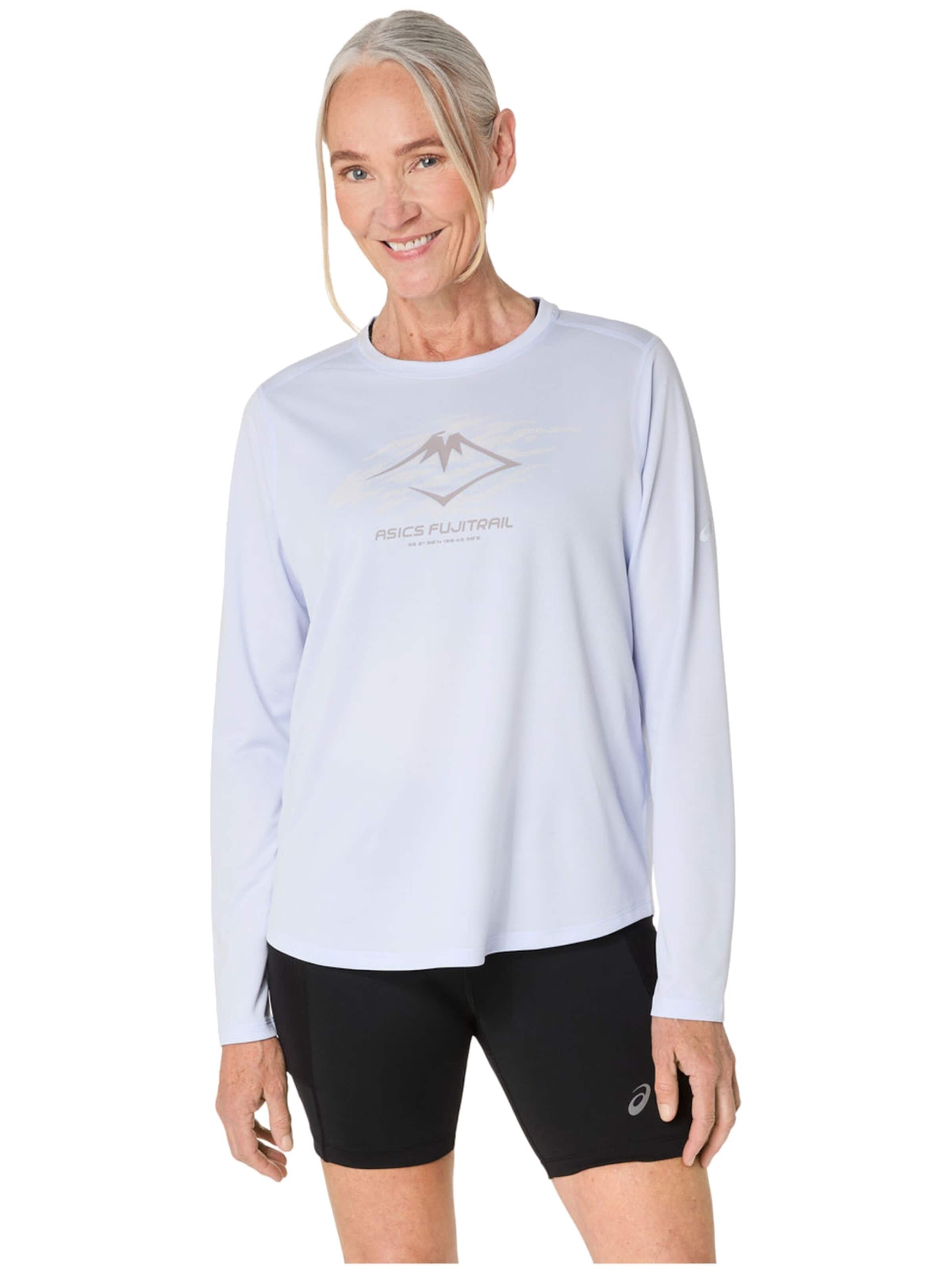 ASICS Shirt 'Fujitrail Logo LS'‌‌‌ in Blau: Vorderseite