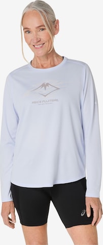 T-shirt 'Fujitrail Logo LS' ASICS en bleu : devant