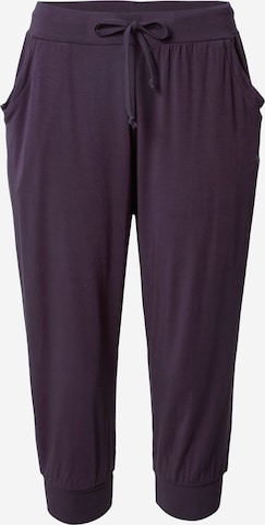 CURARE Yogawear Tapered Workout Pants in Purple: front