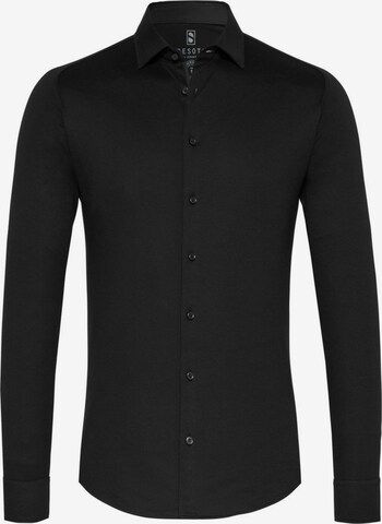 Chemise DESOTO en noir : devant