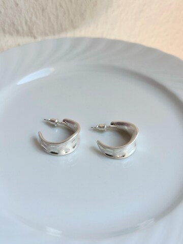 Kamakula Earrings 'Sculptural Chunky' in Silver