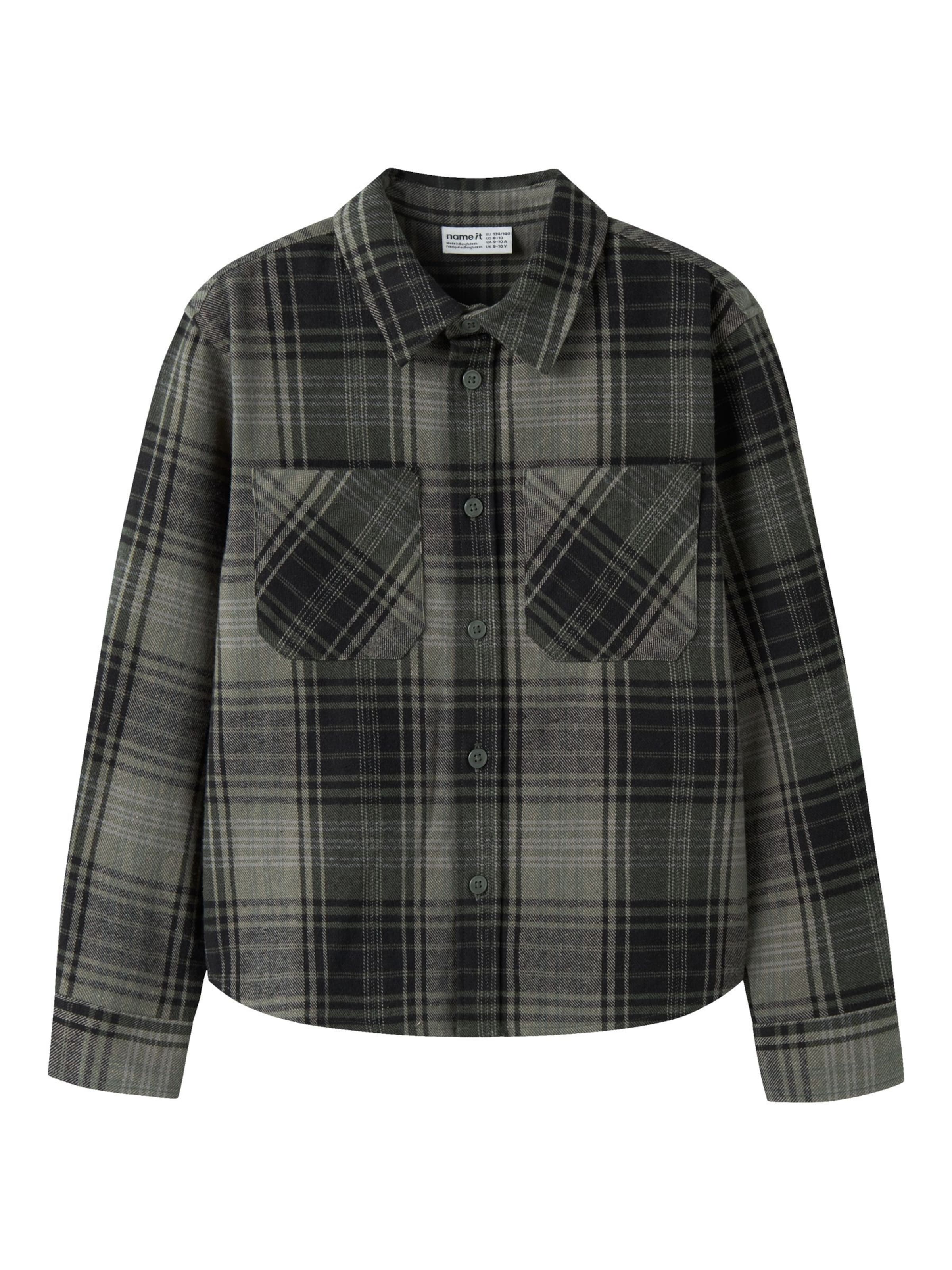 NAME IT Chemise en 134-140 en kaki / olive, Vue avec produit