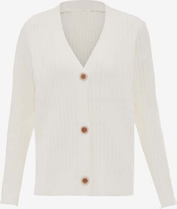 CELOCIA Knit cardigan in White: front