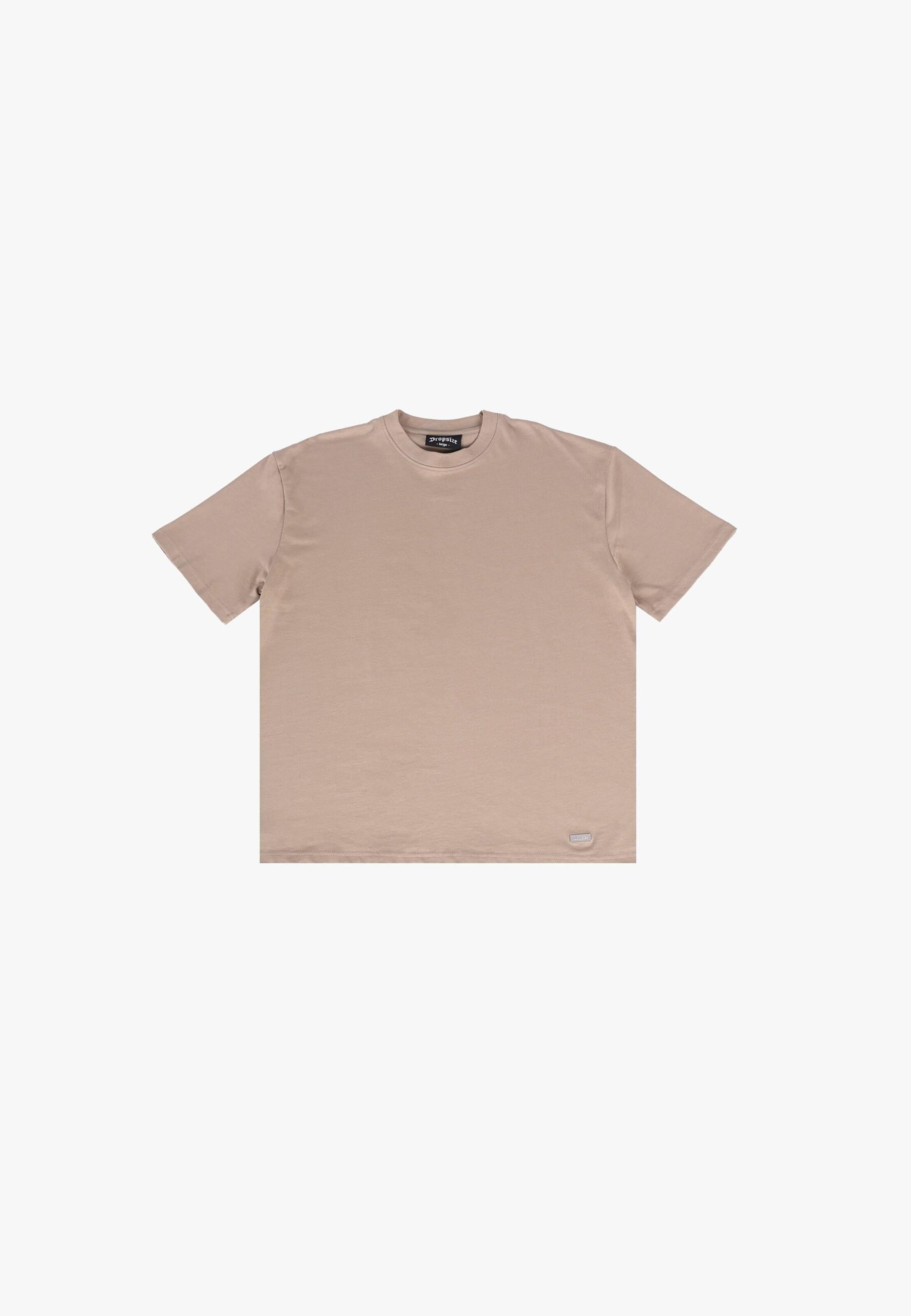 T-Shirt Dropsize en beige : devant
