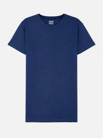PANTONECLO Shirt 'Pantoneclo Men’s U-Neck Short Sleeve T-Shirt' in Blau: Vorderseite