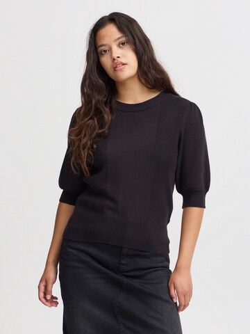 ICHI - Pullover 'IH BOSTON' em preto: frente