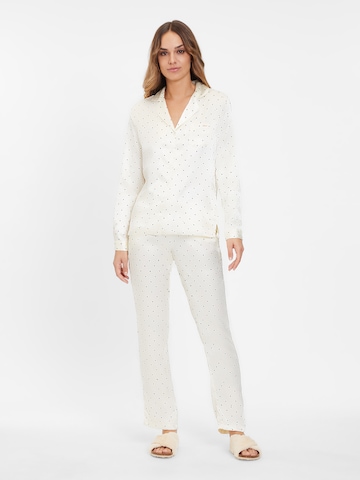 s.Oliver Pyjama in Wit: voorkant