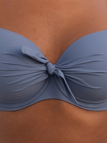 SugarShape T-shirt Bikini Top 'Valencia' in Blue