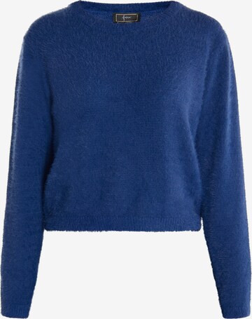 Pull-over 'Aleva' faina en bleu : devant