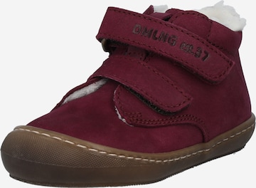 Däumling First-Step Shoes in Red: front