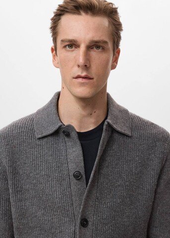 MANGO MAN Strickjacke 'Dina' in Grau