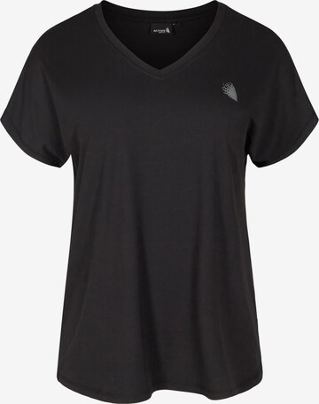 T-shirt fonctionnel Active by Zizzi en noir : devant