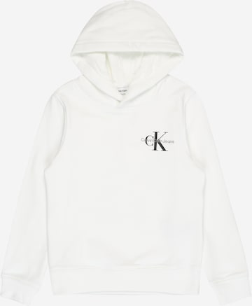 Calvin Klein Jeans Sweatshirt in Wit: voorkant