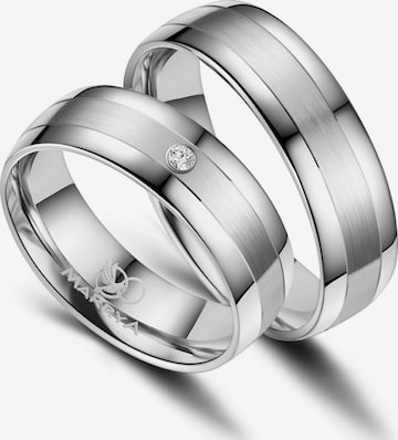 MARRYA Ring 'MARRYA ES-02 Ehering aus Edelstahl – Silberfarben' in Grijs: voorkant