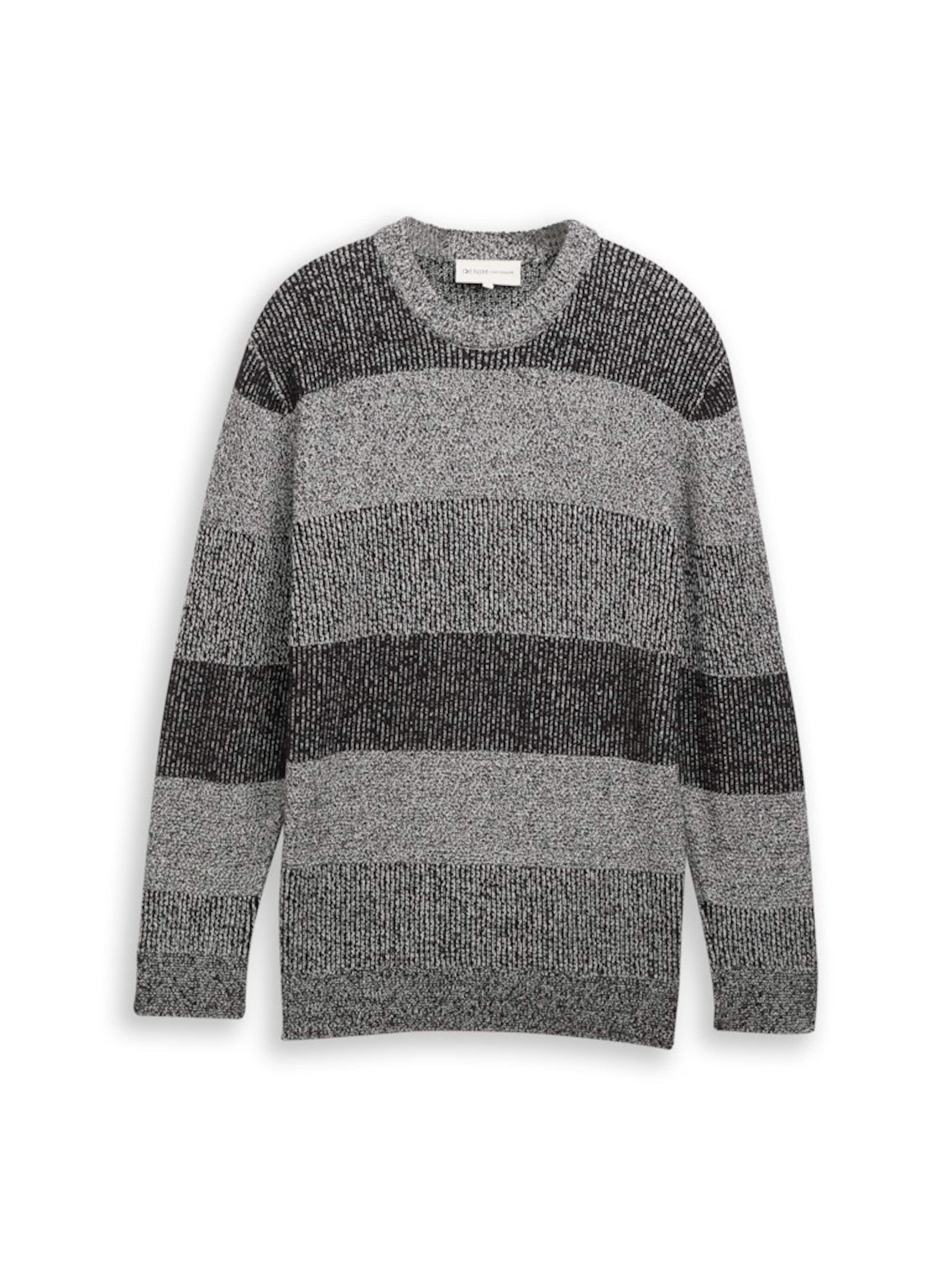 TOM TAILOR DENIM Sweater in Grey: front