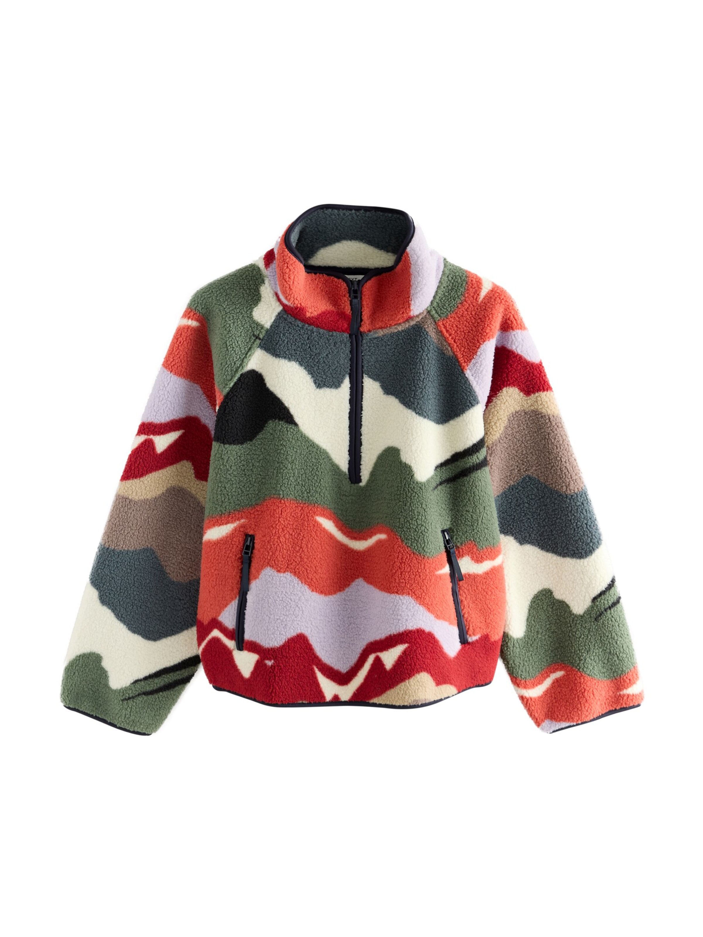 Next Fleecová mikina – mix barev: přední strana