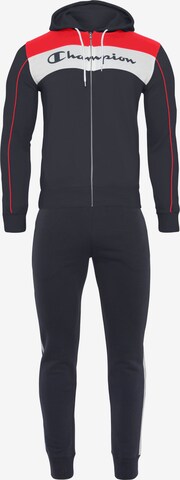 Champion Authentic Athletic Apparel Tracksuit in Blue: front