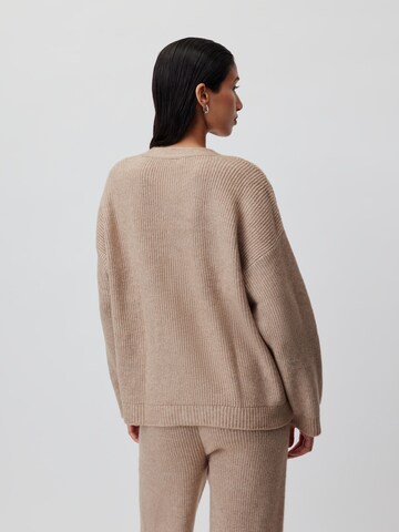 LeGer by Lena Gercke Knit Cardigan 'Ela' in Beige: back