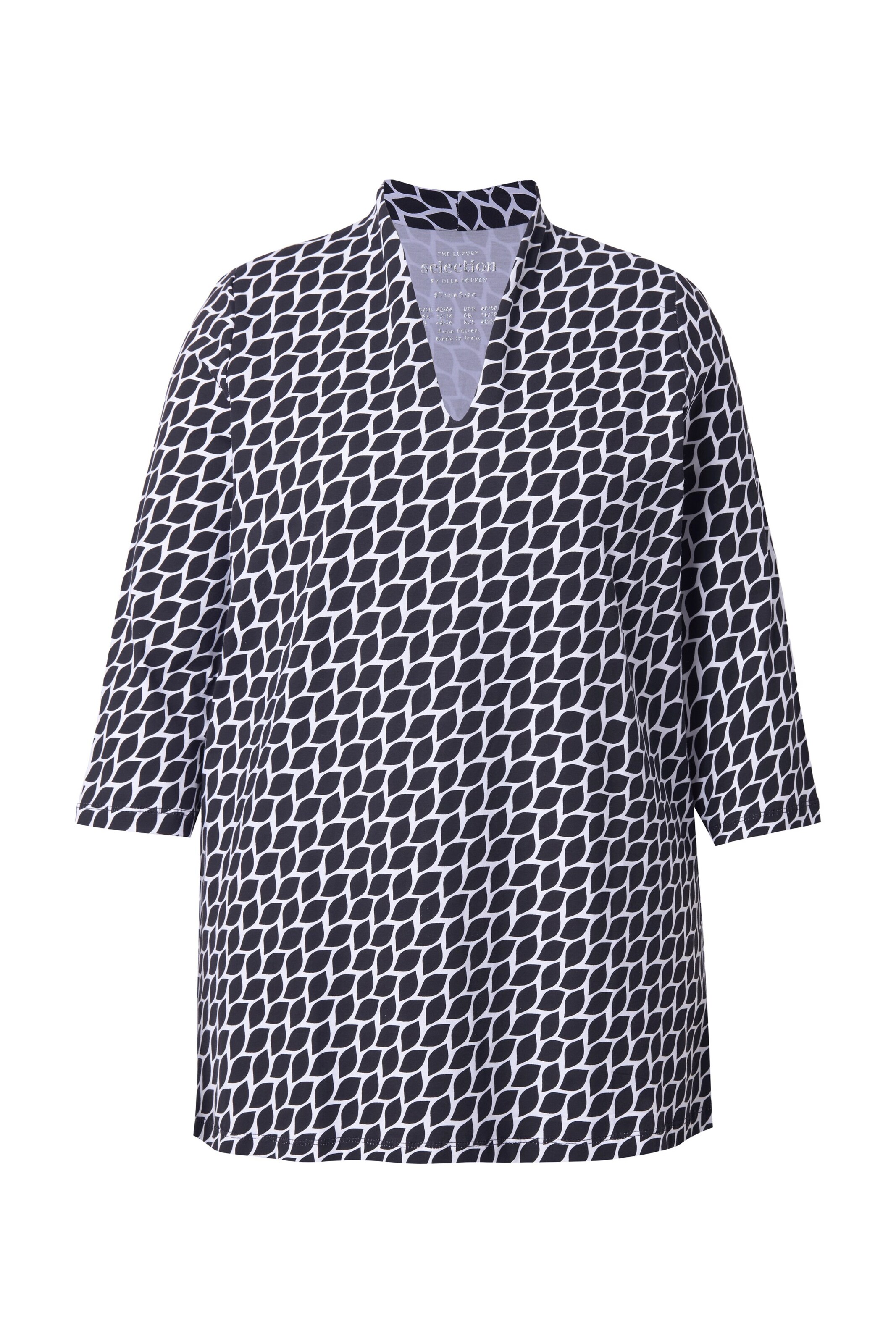 Ulla Popken Shirt in Schwarz: Vorderseite