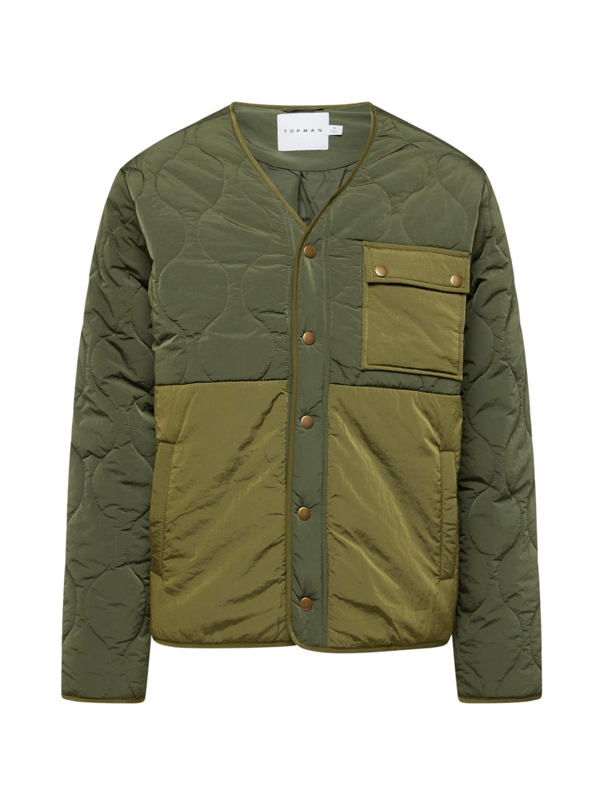 TOPMAN Between-season jacket in Green: front