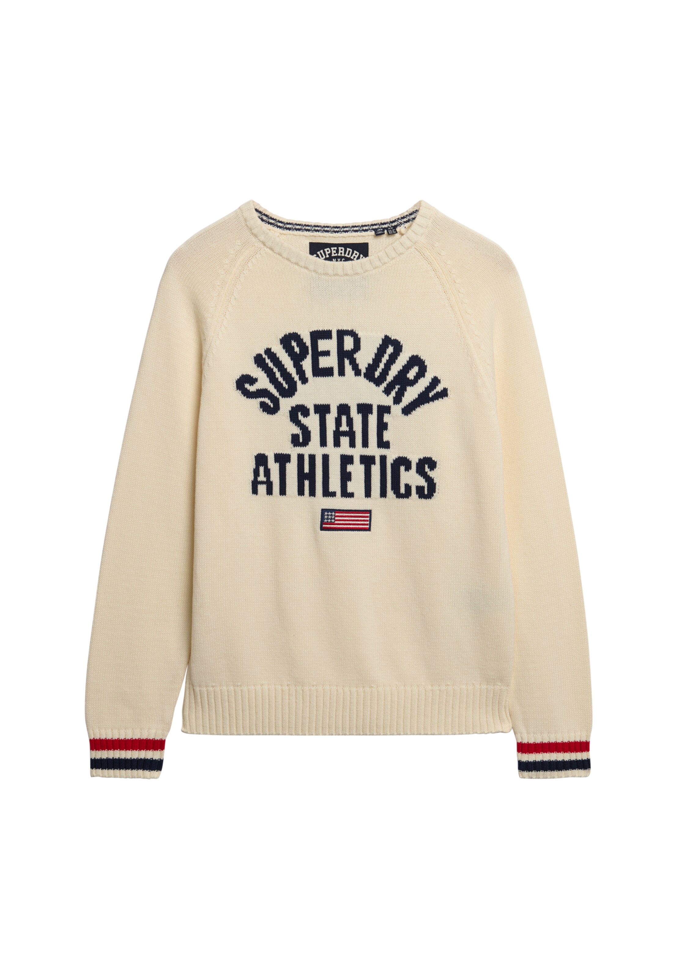 Superdry & Co Pullover 'Slouchy Intarsia' in Weiß: Vorderseite