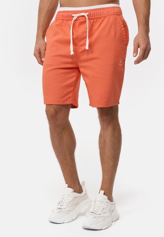 INDICODE JEANS Regular Trousers 'Kendari' in Orange