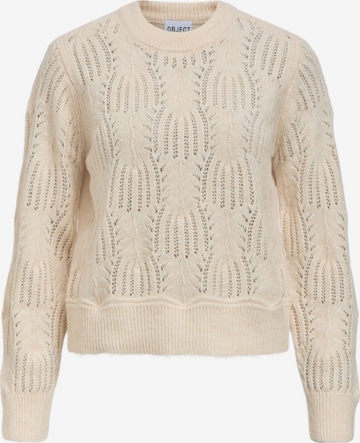 Pullover 'OBJArona' di OBJECT in beige: frontale