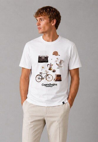 Clean Cut Copenhagen Shirt 'Sundays' in Wit: voorkant