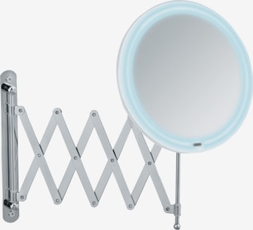 Wenko Cosmetic Mirror 'Barona' in Silver: front