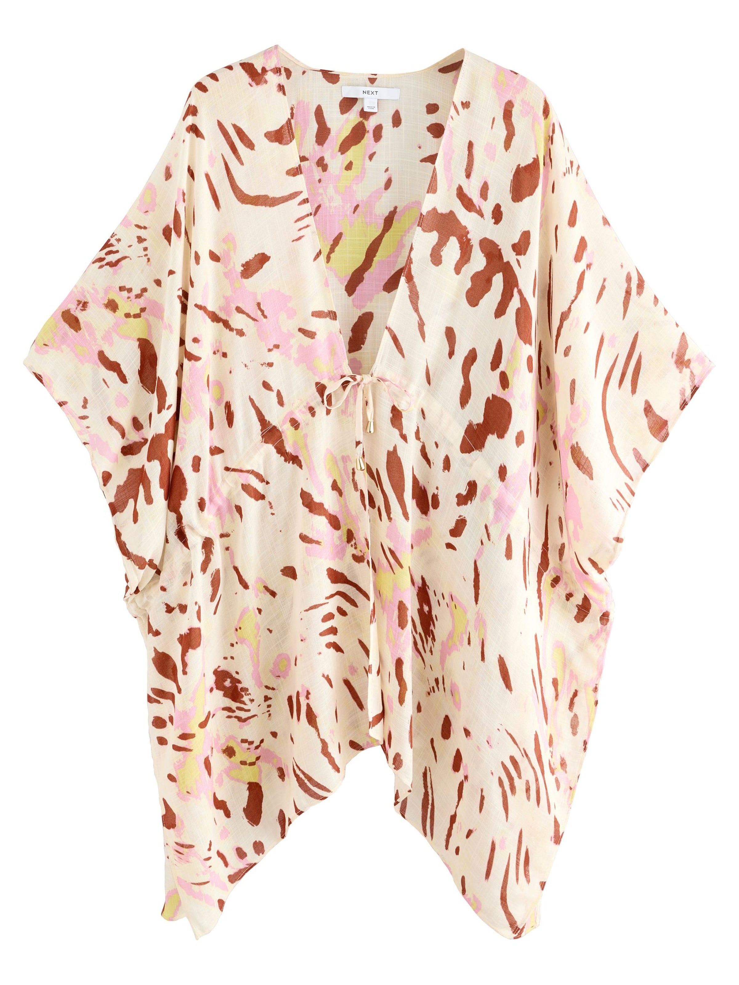 Next Плажна рокля в бежово: отпред