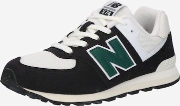 Sneaker '574' di new balance in nero: frontale