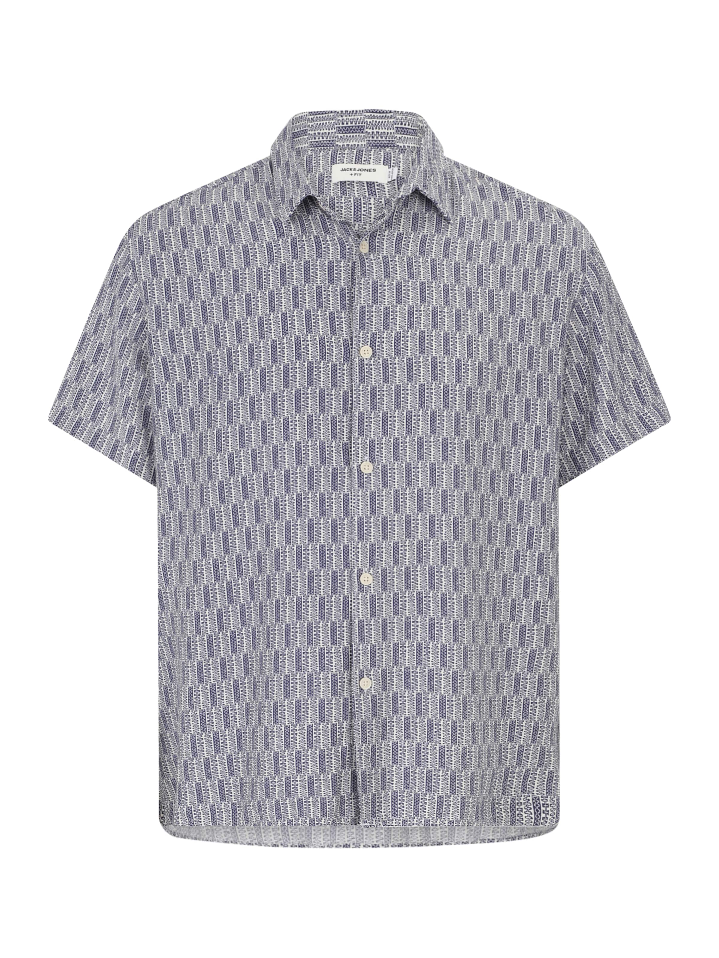Jack & Jones Plus Comfort fit Button Up Shirt 'JORMARSHALL ISLINGTON' in Blue: front