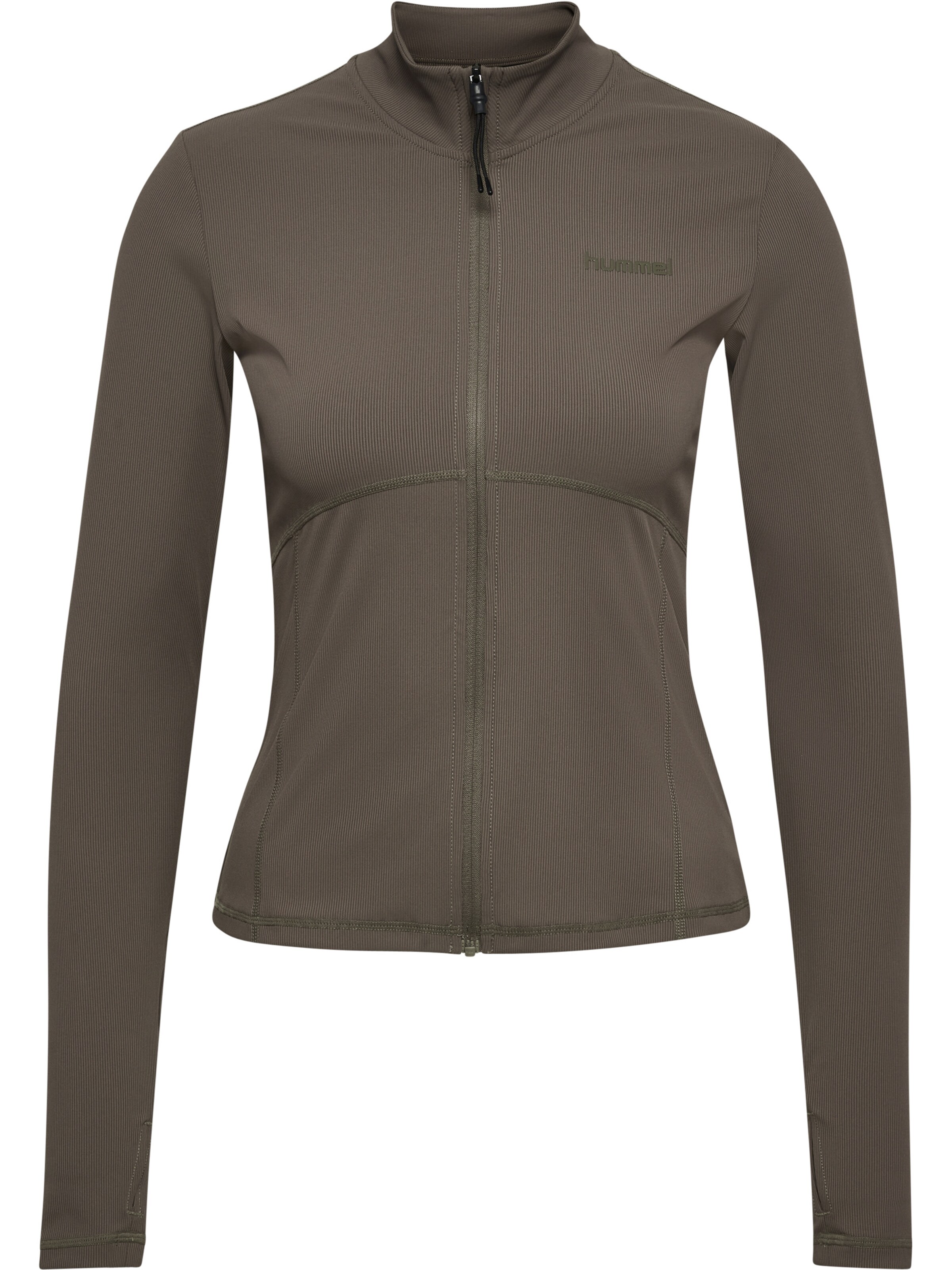 Hummel Sweat jacket in Brown: front