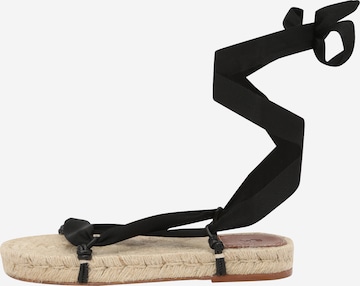 Sandales 'EMA' Polo Ralph Lauren en noir