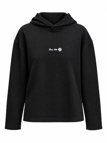 EthiquetSweater majica 'Kapuzenpullover' - crna boja: prednji dio