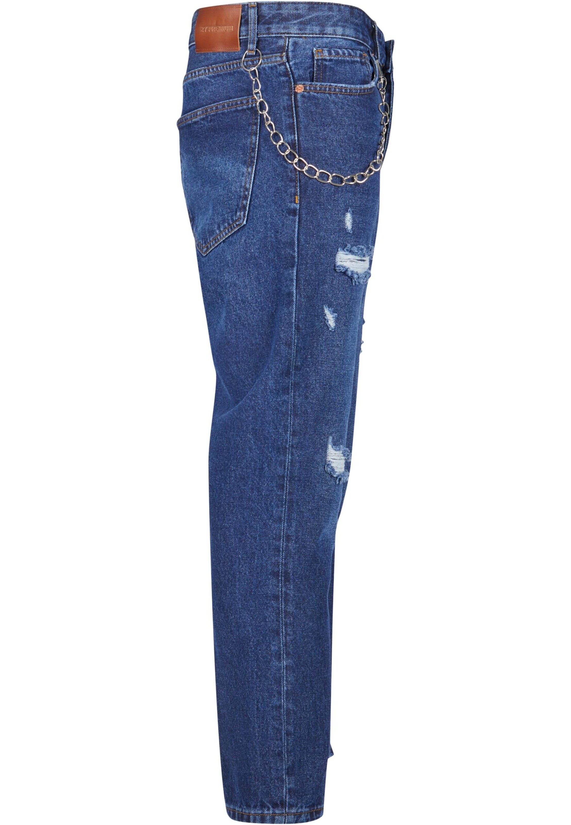 2Y Premium Regular Jeans in Blau