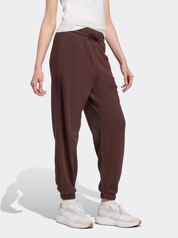 ADIDAS SPORTSWEAR Tapered Sports trousers 'Essentials' in Brown: front