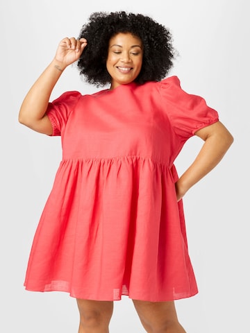 GLAMOROUS CURVE Jurk in Rood: voorkant