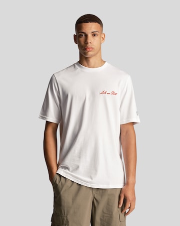 T-Shirt Lyle & Scott en blanc : devant