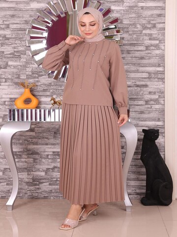 MODAMIHRAM Tunika‌‌‌‌‌‌‌ in Beige: Vorderseite