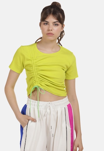 myMo ATHLSR - Camiseta funcional en amarillo: frente