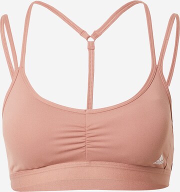 Soutien-gorge de sport 'Essentials Light-Support' ADIDAS SPORTSWEAR en marron : devant