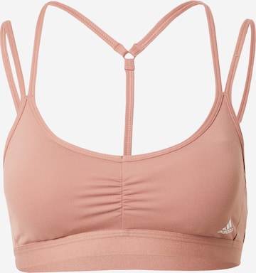 Soutien-gorge de sport 'Essentials Light-Support' ADIDAS SPORTSWEAR en marron : devant